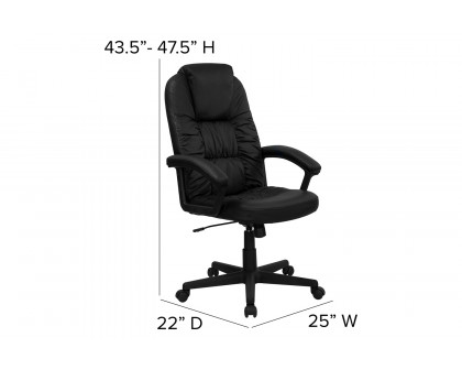 BLNK - Hansel LeatherSoft High-Back Executive Swivel Office Chair with Arms