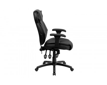 BLNK - Hansel LeatherSoft High-Back Multifunction Executive Swivel Ergonomic Office Chair with Lumbar Support Knob with Arms