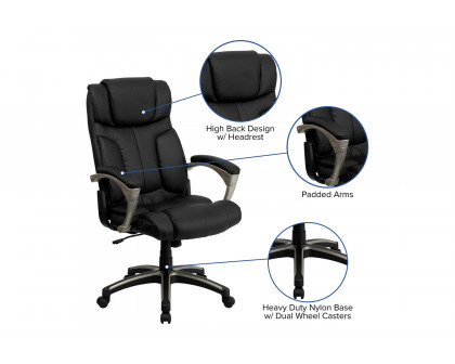 BLNK - Hansel LeatherSoft High-Back Folding Executive Swivel Office Chair with Arms