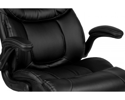 BLNK - Hansel LeatherSoft High-Back Executive Swivel Office Chair with Double Layered Headrest and Open Arms