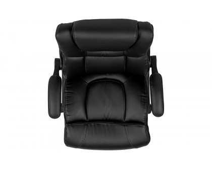 BLNK - Hansel LeatherSoft High-Back Executive Swivel Office Chair with Double Layered Headrest and Open Arms