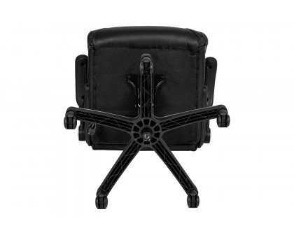 BLNK - Hansel LeatherSoft High-Back Executive Swivel Office Chair with Double Layered Headrest and Open Arms