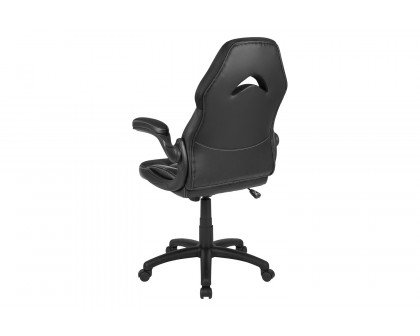 BLNK X10 Gaming Racing Office Ergonomic Computer PC Adjustable Swivel Chair with Flip-up Arms - Black