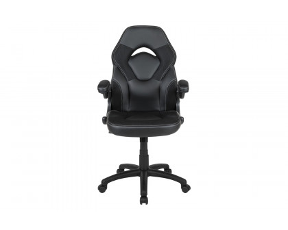 BLNK X10 Gaming Racing Office Ergonomic Computer PC Adjustable Swivel Chair with Flip-up Arms - Black