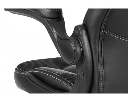 BLNK X10 Gaming Racing Office Ergonomic Computer PC Adjustable Swivel Chair with Flip-up Arms - Black