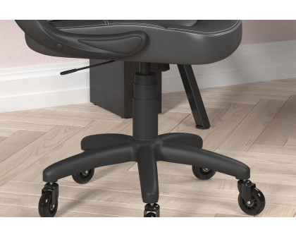 BLNK X10 Gaming Racing Office Computer PC Adjustable Chair with Flip-up Arms and Transparent Roller Wheels - Black