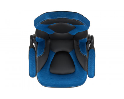 BLNK X10 Gaming Racing Office Ergonomic Computer PC Adjustable Swivel Chair with Flip-up Arms - Blue/Black