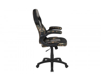 BLNK X10 Gaming Racing Office Ergonomic Computer PC Adjustable Swivel Chair with Flip-up Arms - Camouflage/Black