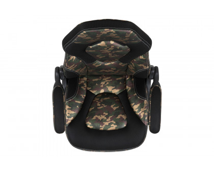 BLNK X10 Gaming Racing Office Ergonomic Computer PC Adjustable Swivel Chair with Flip-up Arms - Camouflage/Black