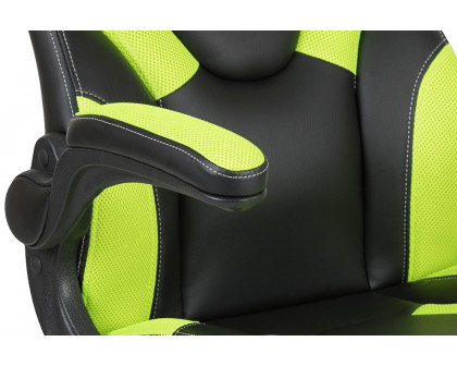 BLNK X10 Gaming Racing Office Ergonomic Computer PC Adjustable Swivel Chair with Flip-up Arms - Neon Green/Black