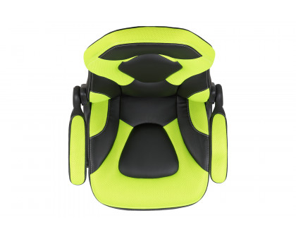 BLNK X10 Gaming Racing Office Ergonomic Computer PC Adjustable Swivel Chair with Flip-up Arms - Neon Green/Black