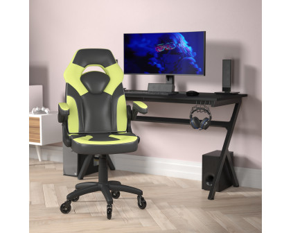 BLNK X10 Gaming Racing Computer PC Adjustable Chair with Flip-up Arms and Transparent Roller Wheels