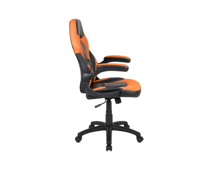 BLNK X10 Gaming Racing Office Ergonomic Computer PC Adjustable Swivel Chair with Flip-up Arms - Orange/Black