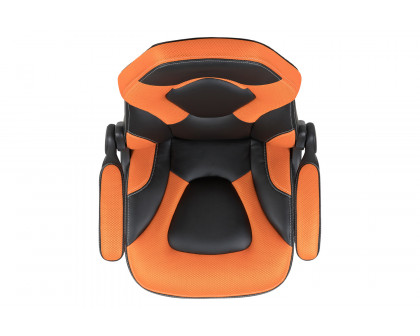 BLNK X10 Gaming Racing Office Ergonomic Computer PC Adjustable Swivel Chair with Flip-up Arms - Orange/Black