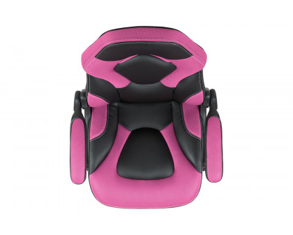 BLNK X10 Gaming Racing Office Ergonomic Computer PC Adjustable Swivel Chair with Flip-up Arms - Pink/Black