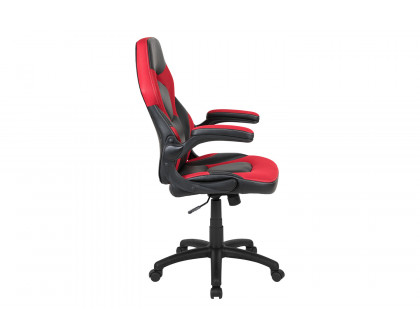 BLNK X10 Gaming Racing Office Ergonomic Computer PC Adjustable Swivel Chair with Flip-up Arms - Red/Black