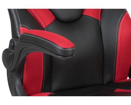 BLNK X10 Gaming Racing Office Ergonomic Computer PC Adjustable Swivel Chair with Flip-up Arms - Red/Black