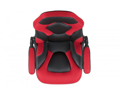 BLNK X10 Gaming Racing Office Ergonomic Computer PC Adjustable Swivel Chair with Flip-up Arms - Red/Black