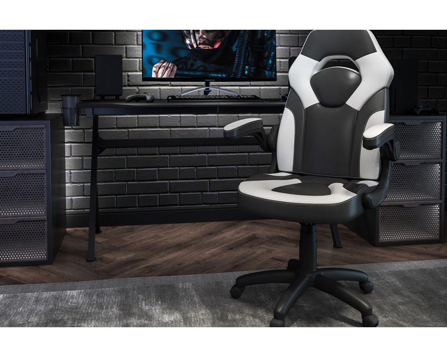 BLNK X10 Gaming Racing Office Ergonomic Computer PC Adjustable Swivel Chair with Flip-up Arms