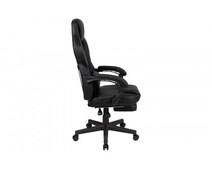 BLNK X40 Gaming Racing Ergonomic Computer Chair with Fully Reclining Back/Arms, Slide-Out Footrest, Massaging Lumbar - Black