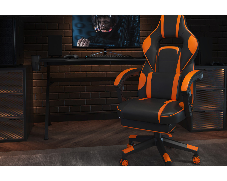 BLNK X40 Gaming Racing Ergonomic Computer Chair with Fully Reclining Back/Arms, Slide-Out Footrest, Massaging Lumbar