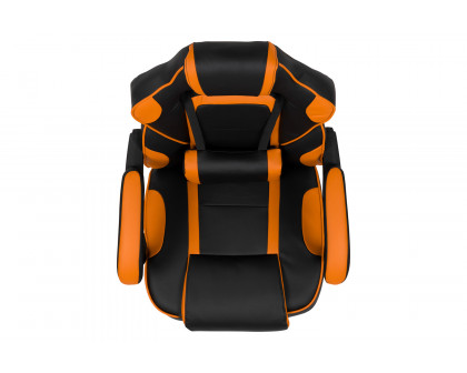 BLNK X40 Gaming Racing Ergonomic Computer Chair with Fully Reclining Back/Arms, Slide-Out Footrest, Massaging Lumbar - Black/Orange