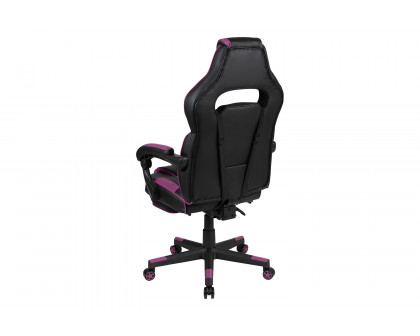 BLNK X40 Gaming Racing Ergonomic Computer Chair with Fully Reclining Back/Arms, Slide-Out Footrest, Massaging Lumbar - Black/Purple