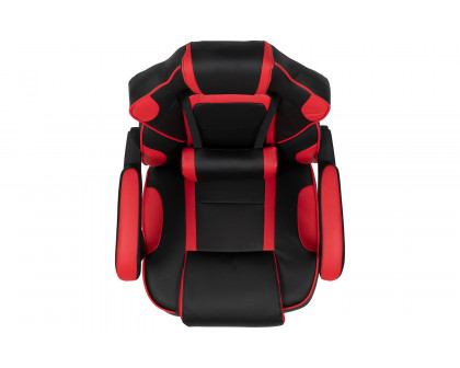 BLNK X40 Gaming Racing Ergonomic Computer Chair with Fully Reclining Back/Arms, Slide-Out Footrest, Massaging Lumbar - Red