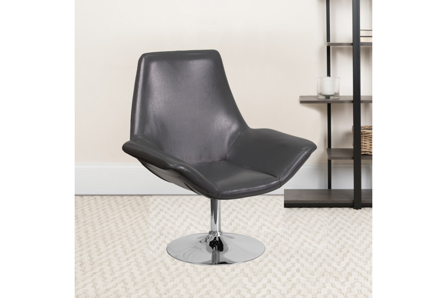 BLNK™ HERCULES Sabrina Series LeatherSoft Side Reception Chair - Gray