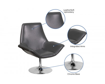 BLNK™ HERCULES Sabrina Series LeatherSoft Side Reception Chair - Gray