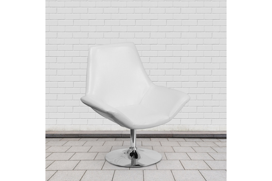 BLNK™ HERCULES Sabrina Series LeatherSoft Side Reception Chair - White