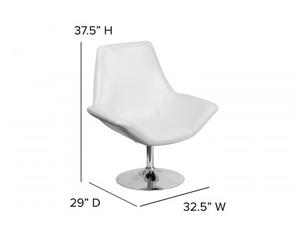 BLNK™ HERCULES Sabrina Series LeatherSoft Side Reception Chair - White