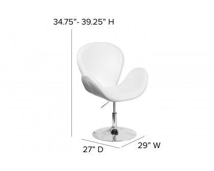 BLNK - HERCULES Trestron Series LeatherSoft Side Reception Chair with Adjustable Height Seat