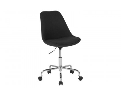 BLNK Aurora Series Mid-Back Task Office Chair with Pneumatic Lift and Chrome Base - Black