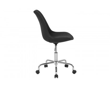 BLNK Aurora Series Mid-Back Task Office Chair with Pneumatic Lift and Chrome Base - Black