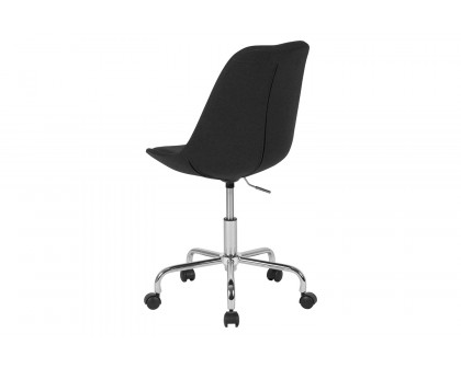 BLNK Aurora Series Mid-Back Task Office Chair with Pneumatic Lift and Chrome Base - Black