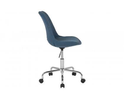 BLNK Aurora Series Mid-Back Task Office Chair with Pneumatic Lift and Chrome Base - Blue