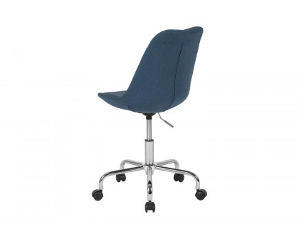 BLNK Aurora Series Mid-Back Task Office Chair with Pneumatic Lift and Chrome Base - Blue