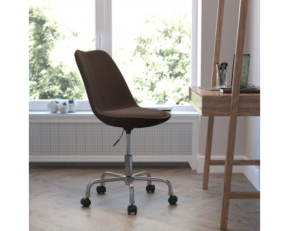 BLNK Aurora Series Mid-Back Task Office Chair with Pneumatic Lift and Chrome Base