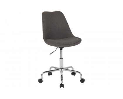 BLNK Aurora Series Mid-Back Task Office Chair with Pneumatic Lift and Chrome Base - Dark Gray