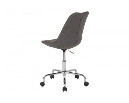 BLNK Aurora Series Mid-Back Task Office Chair with Pneumatic Lift and Chrome Base - Dark Gray