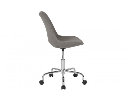 BLNK Aurora Series Mid-Back Task Office Chair with Pneumatic Lift and Chrome Base - Light Gray