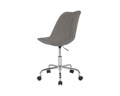 BLNK Aurora Series Mid-Back Task Office Chair with Pneumatic Lift and Chrome Base - Light Gray