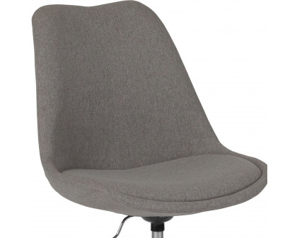 BLNK Aurora Series Mid-Back Task Office Chair with Pneumatic Lift and Chrome Base - Light Gray