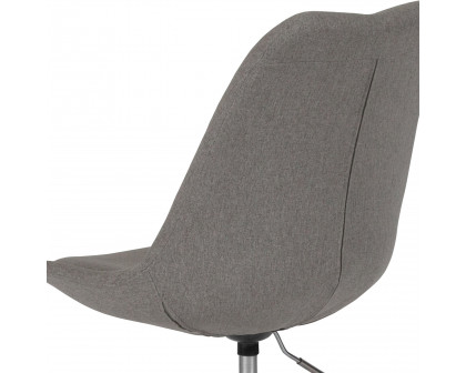 BLNK Aurora Series Mid-Back Task Office Chair with Pneumatic Lift and Chrome Base - Light Gray