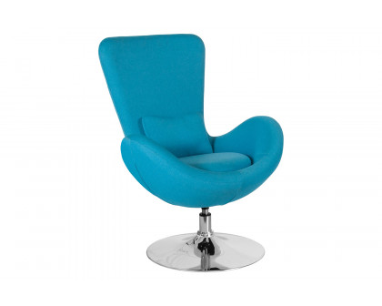 BLNK Egg Series Fabric Side Reception Chair - Aqua