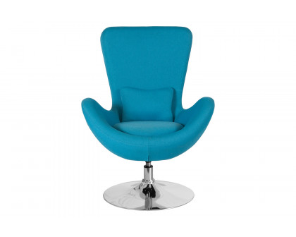 BLNK Egg Series Fabric Side Reception Chair - Aqua