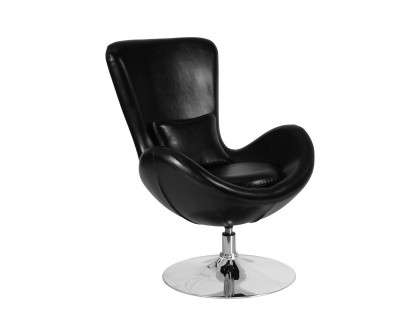 BLNK™ Egg Series LeatherSoft Side Reception Chair - Black