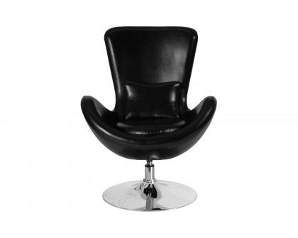 BLNK™ Egg Series LeatherSoft Side Reception Chair - Black