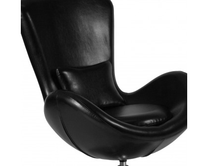 BLNK™ Egg Series LeatherSoft Side Reception Chair - Black